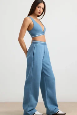 Oh Polly Women'S Clothing Sale - $65 And Under | Women'S Clothing Sale - $40 And Under^High-Waist Straight-Leg Joggers in Steel Blue SteelBlue