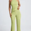Oh Polly Bottoms | Co-Ords^High-Waist Wide-Leg Trousers in Olive Green OliveGreen