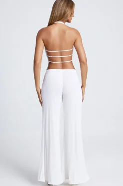 Oh Polly Bottoms | Co-Ords^High-Waist Wide-Leg Trousers in White