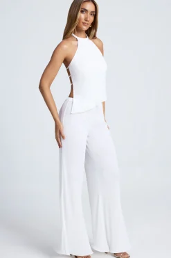 Oh Polly Bottoms | Co-Ords^High-Waist Wide-Leg Trousers in White