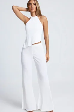 Oh Polly Bottoms | Co-Ords^High-Waist Wide-Leg Trousers in White