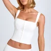 Oh Polly Co-Ords | Tops^Hook-And-Eye Corset Top in White