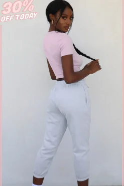 Oh Polly Women'S Clothing Sale - $65 And Under | Women'S Clothing Sale - $40 And Under^Jog On Petite Cropped Joggers in Grey