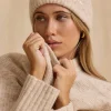 Oh Polly Knitwear^Knit Beanie Hat in Cream Marl CreamMarl