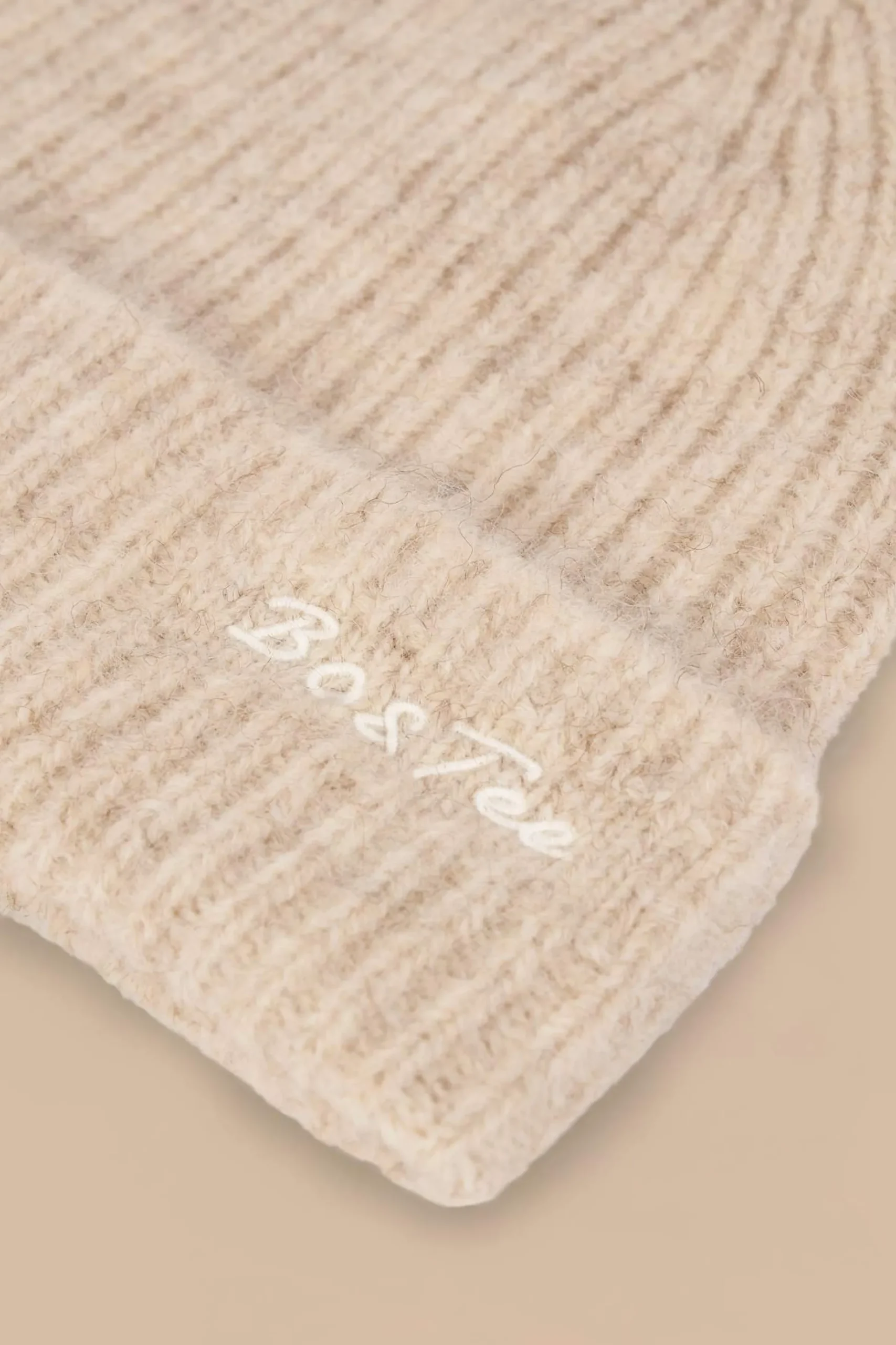 Oh Polly Knitwear^Knit Beanie Hat in Cream Marl CreamMarl