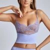 Oh Polly Women'S Clothing Sale - $65 And Under | Wedding Guest^Lace Panel Cami Top in Blue Lavender BlueLavender