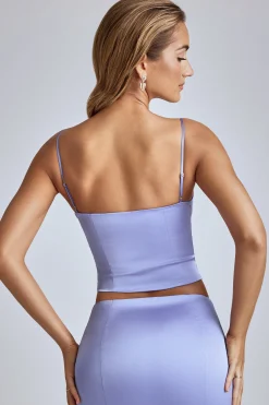 Oh Polly Women'S Clothing Sale - $65 And Under | Wedding Guest^Lace Panel Cami Top in Blue Lavender BlueLavender