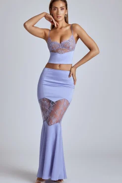 Oh Polly Women'S Clothing Sale - $65 And Under | Wedding Guest^Lace Panel Cami Top in Blue Lavender BlueLavender