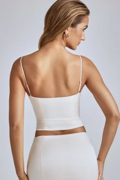 Oh Polly Co-Ords | Tops^Lace Panel Cami Top in Ivory