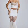 Oh Polly Women'S Clothing Sale - $65 And Under | Bride To Be^Lace Panel Fishtail Gown Skirt in Ivory