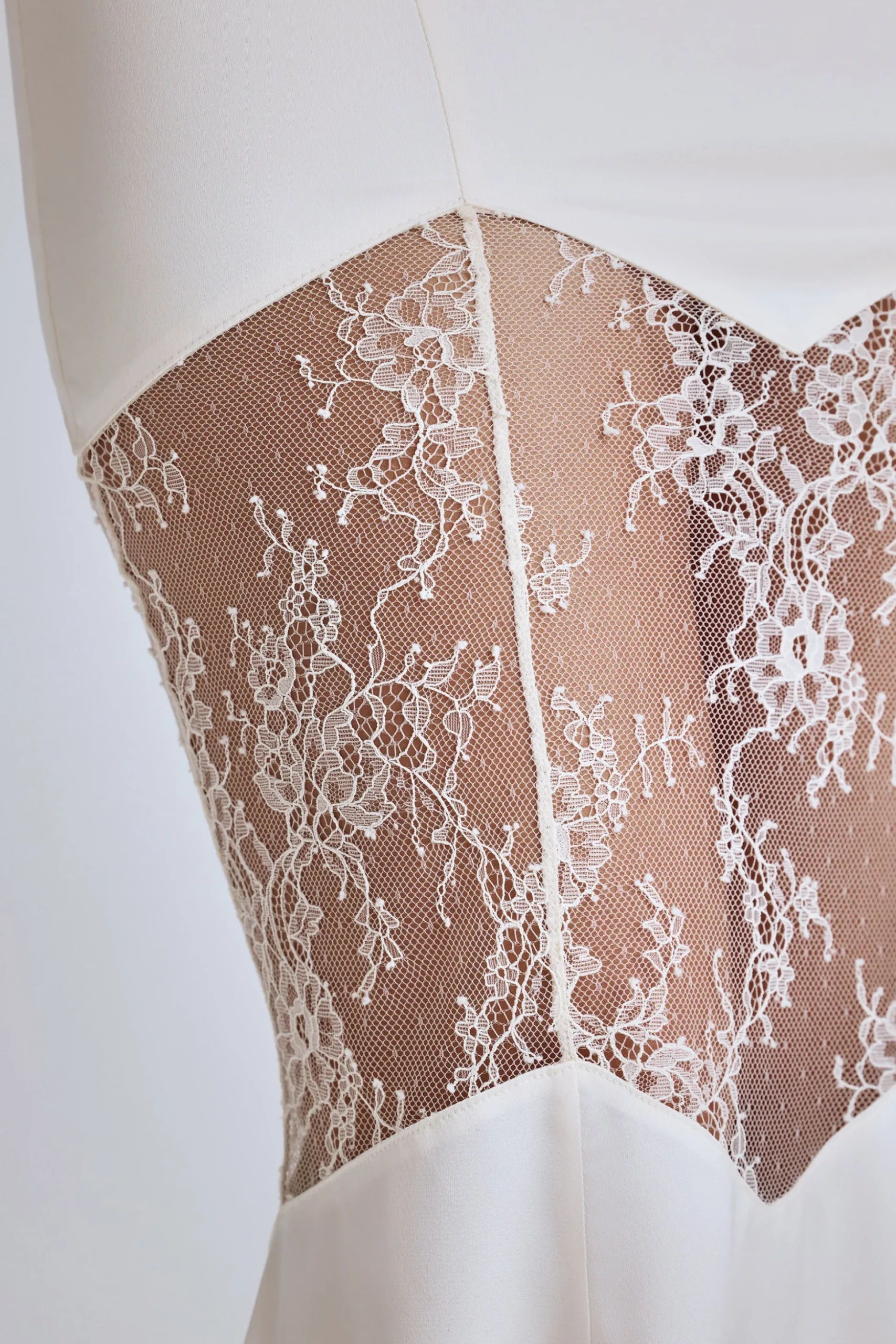 Oh Polly Women'S Clothing Sale - $65 And Under | Bride To Be^Lace Panel Fishtail Gown Skirt in Ivory