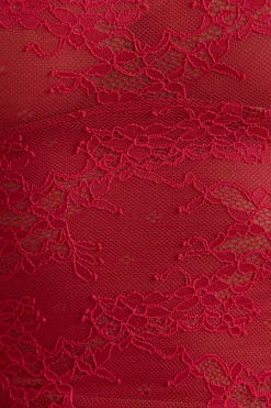 Oh Polly Skirts & Skorts | Co-Ords^Lace Ruffle Mini Skirt in Cherry Red CherryRed