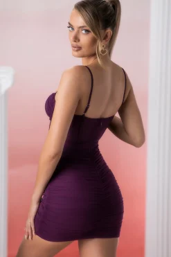Oh Polly Women'S Clothing Sale - $65 And Under | Women'S Clothing Sale - $40 And Under^Lace Up Mini Dress in Wine