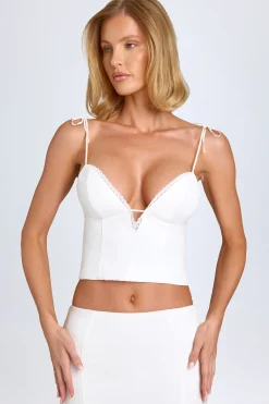Oh Polly Co-Ords | Tops^Lace-Trim Camisole Top in White