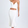 Oh Polly Skirts & Skorts | Co-Ords^Lace-Trim Mid-Rise Midaxi Skirt in White