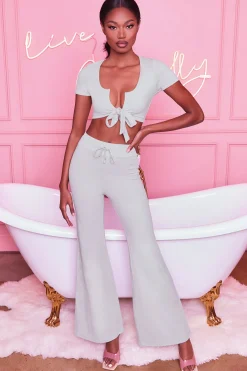 Oh Polly Women'S Clothing Sale - $65 And Under | Women'S Clothing Sale - $40 And Under^Laid Back Petite Wide Leg Trousers in Grey