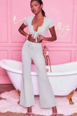 Oh Polly Women'S Clothing Sale - $65 And Under | Women'S Clothing Sale - $40 And Under^Laid Back Petite Wide Leg Trousers in Grey