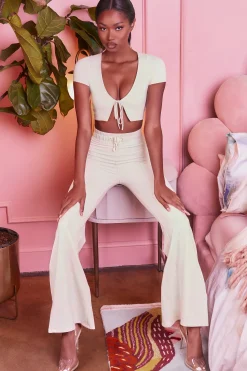 Oh Polly Women'S Clothing Sale - $65 And Under | Women'S Clothing Sale - $40 And Under^Laid Back Wide Leg Trousers in Cream
