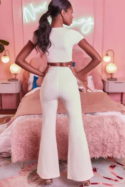 Oh Polly Women'S Clothing Sale - $65 And Under | Women'S Clothing Sale - $40 And Under^Laid Back Wide Leg Trousers in Cream