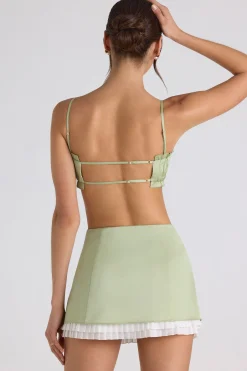 Oh Polly Women'S Clothing Sale - $65 And Under | Women'S Clothing Sale - $40 And Under^Layered Mid-Rise Mini Skirt in Spring Green SpringGreen