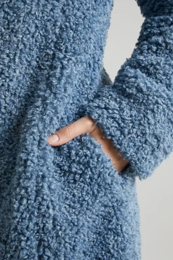 Oh Polly Outerwear | Fall Outfits^Long Shearling Coat in Blue