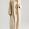 Oh Polly Outerwear | Fall Outfits^Long Shearling Coat in Cream