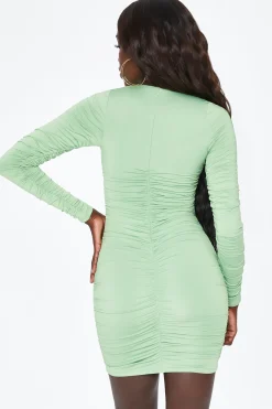 Oh Polly Women'S Clothing Sale - $65 And Under | Women'S Clothing Sale - $40 And Under^Long Sleeve Keyhole Mini Dress in Green