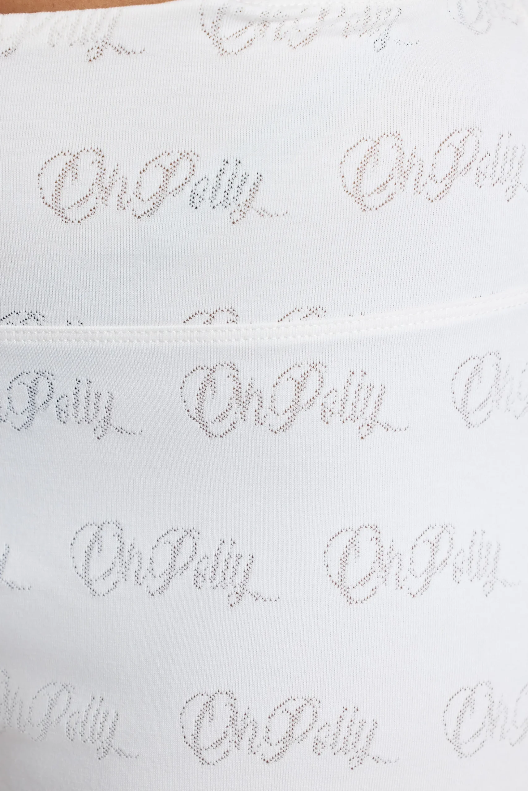 Oh Polly Women'S Clothing Sale - $65 And Under | Women'S Clothing Sale - $40 And Under^Long Sleeve Scoop Neck Pointelle Crop Top in White