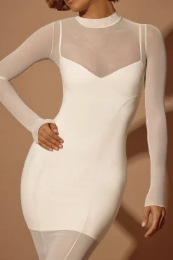 Oh Polly Women'S Clothing Sale - $65 And Under | Women'S Clothing Sale - $40 And Under^Long Sleeve Sheer Layered Maxi Dress in Ivory