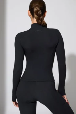 Oh Polly Matching Sets | Tops^Long Sleeve Zip Up Jacket in Black