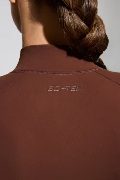 Oh Polly Matching Sets | Tops^Long Sleeve Zip Up Jacket in Chocolate