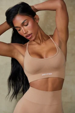 Oh Polly Matching Sets | Sports Bras^Low Back Define Luxe Sports Bra in Warm Taupe WarmTaupe