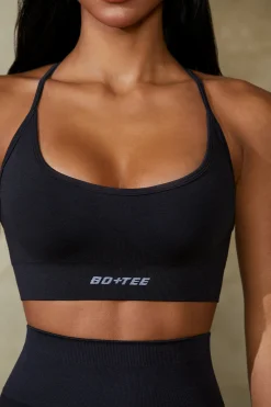 Oh Polly Matching Sets | Sports Bras^Low Back Define Luxe Sports Bra in Black