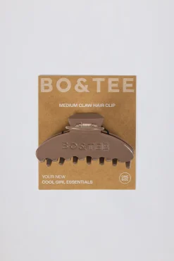 Oh Polly Gym Accessories^Medium Claw Clip in Taupe Brown TaupeBrown