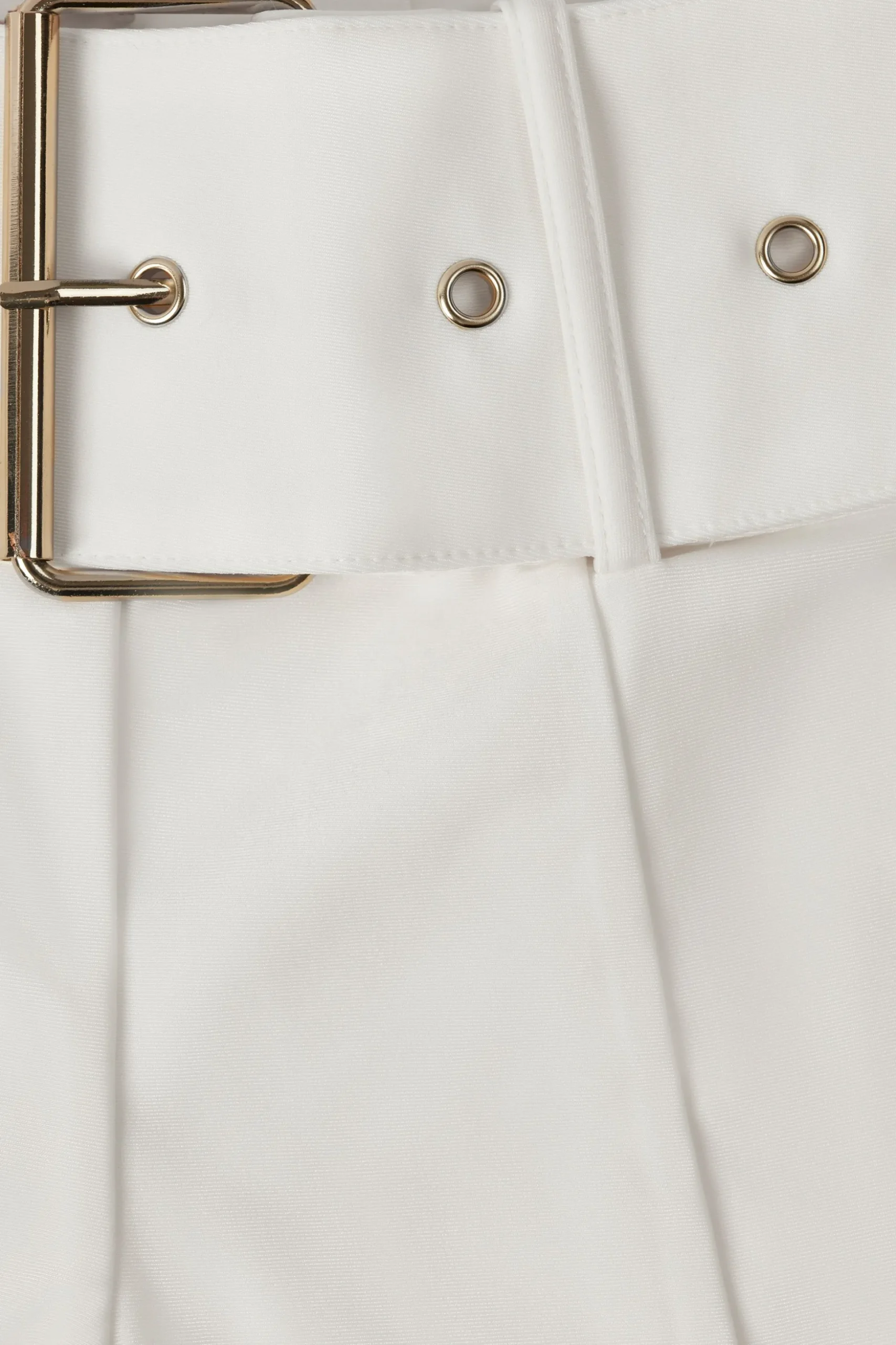 Oh Polly Women'S Clothing Sale - $65 And Under^Metallic Belted Mid-Rise Flared Trousers in Ivory