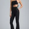 Oh Polly Women'S Clothing Sale - $65 And Under | Women'S Clothing Sale - $40 And Under^Metallic Ruched Cut-Out Flared Jumpsuit in Black