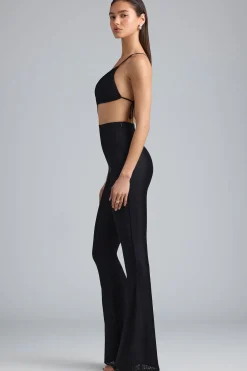 Oh Polly Women'S Clothing Sale - $65 And Under | Women'S Clothing Sale - $40 And Under^Metallic Ruched Cut-Out Flared Jumpsuit in Black