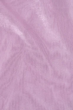 Oh Polly Women'S Clothing Sale - $40 And Under | Women'S Clothing Sale - $65 And Under^Metallic Ruched High-Neck Top in Violet Pink VioletPink
