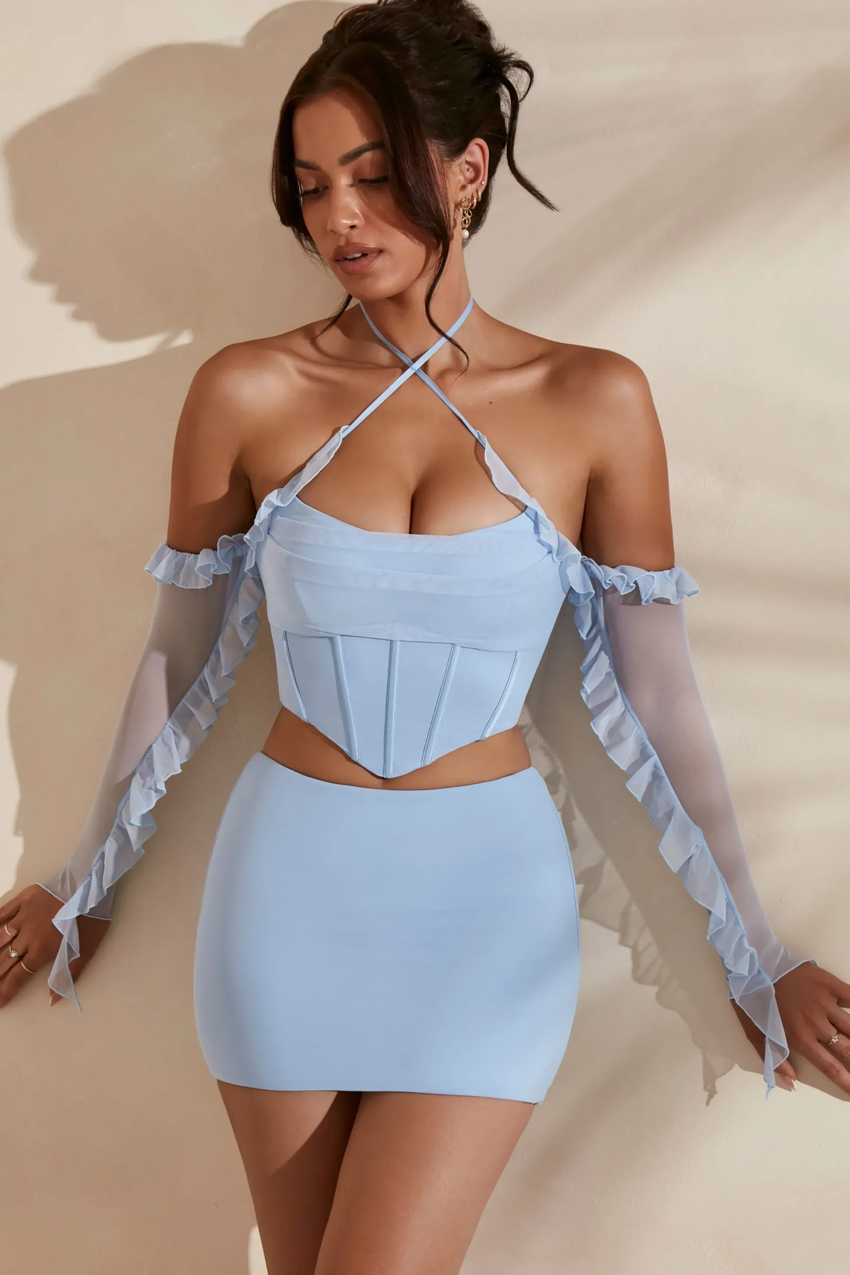 Oh Polly Women'S Clothing Sale - $65 And Under | Women'S Clothing Sale - $40 And Under^Micro Mini Skirt in Light Blue LightBlue