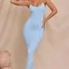 Oh Polly Tencel™ Modal Dresses^Micro Strap Detail Maxi Dress in Sky Blue SkyBlue