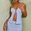 Oh Polly Women'S Clothing Sale - $65 And Under | Women'S Clothing Sale - $40 And Under^Mid Rise Linen Mini Skirt in Sky Grey SkyGrey