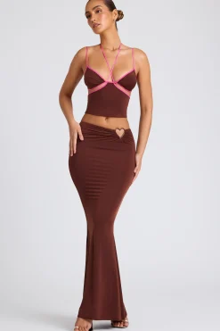 Oh Polly Women'S Clothing Sale - $65 And Under | Women'S Clothing Sale - $40 And Under^Mid Rise Maxi Skirt in Chocolate Brown ChocolateBrown