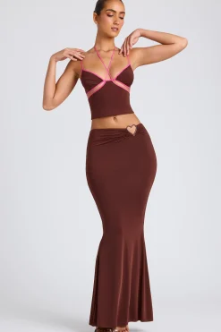 Oh Polly Women'S Clothing Sale - $65 And Under | Women'S Clothing Sale - $40 And Under^Mid Rise Maxi Skirt in Chocolate Brown ChocolateBrown
