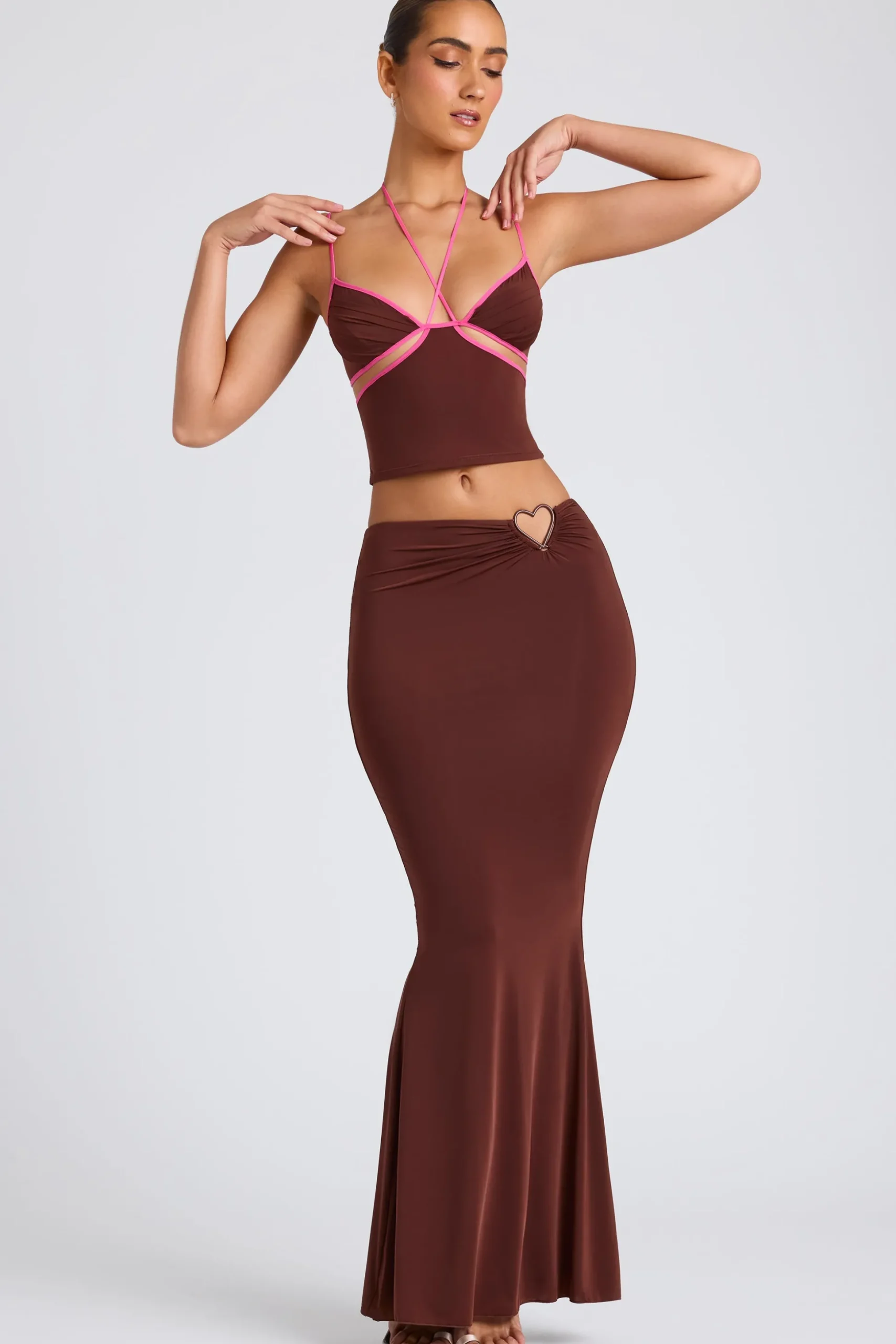 Oh Polly Women'S Clothing Sale - $65 And Under | Women'S Clothing Sale - $40 And Under^Mid Rise Maxi Skirt in Chocolate Brown ChocolateBrown