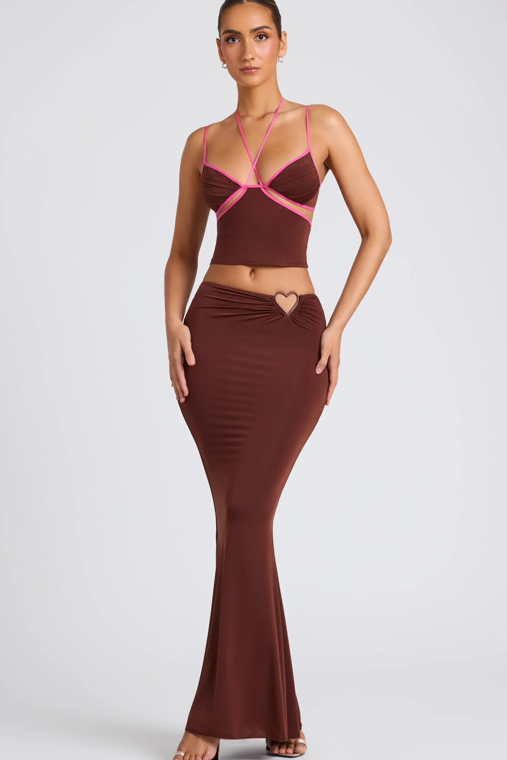 Oh Polly Women'S Clothing Sale - $65 And Under | Women'S Clothing Sale - $40 And Under^Mid Rise Maxi Skirt in Chocolate Brown ChocolateBrown