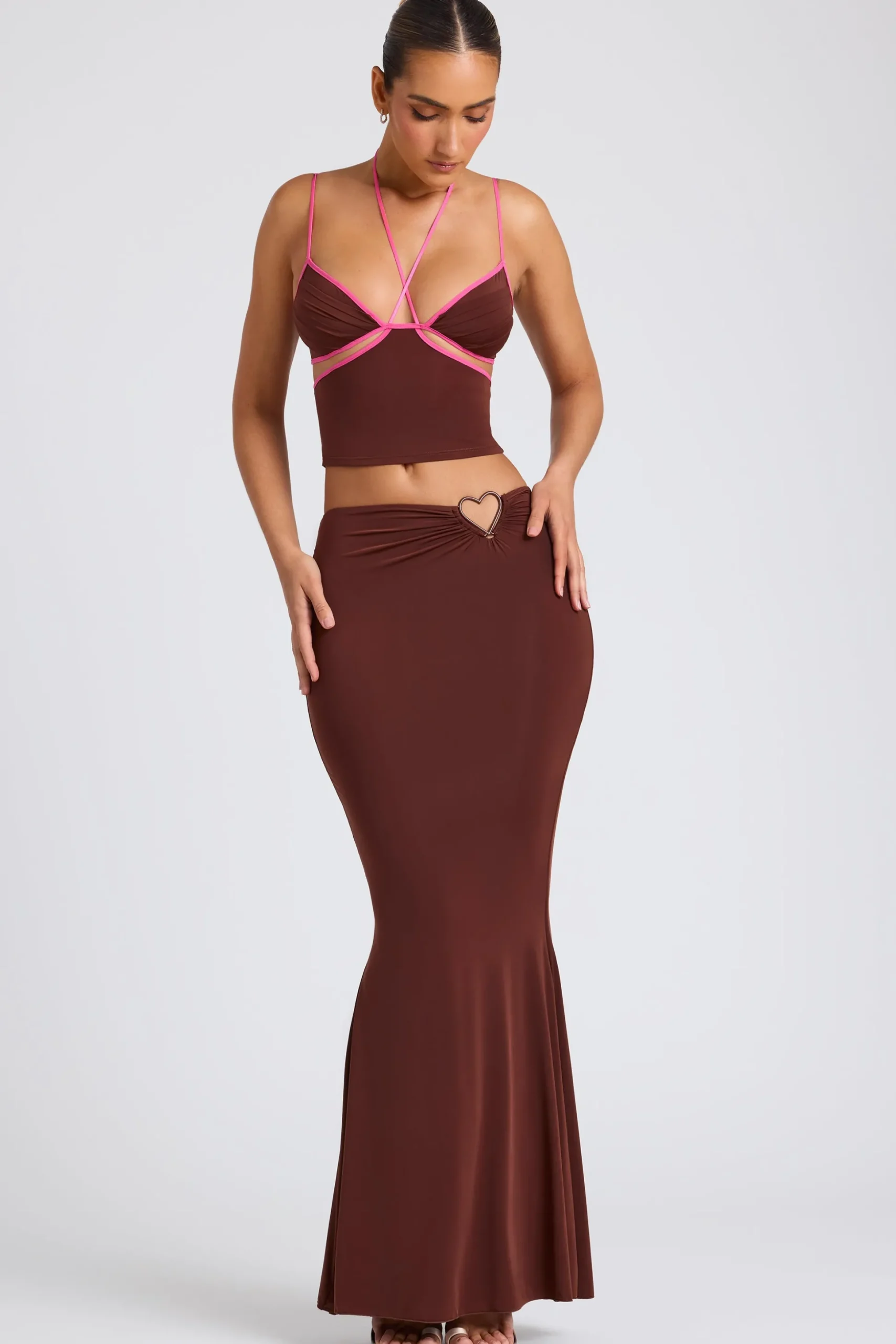 Oh Polly Women'S Clothing Sale - $65 And Under | Women'S Clothing Sale - $40 And Under^Mid Rise Maxi Skirt in Chocolate Brown ChocolateBrown