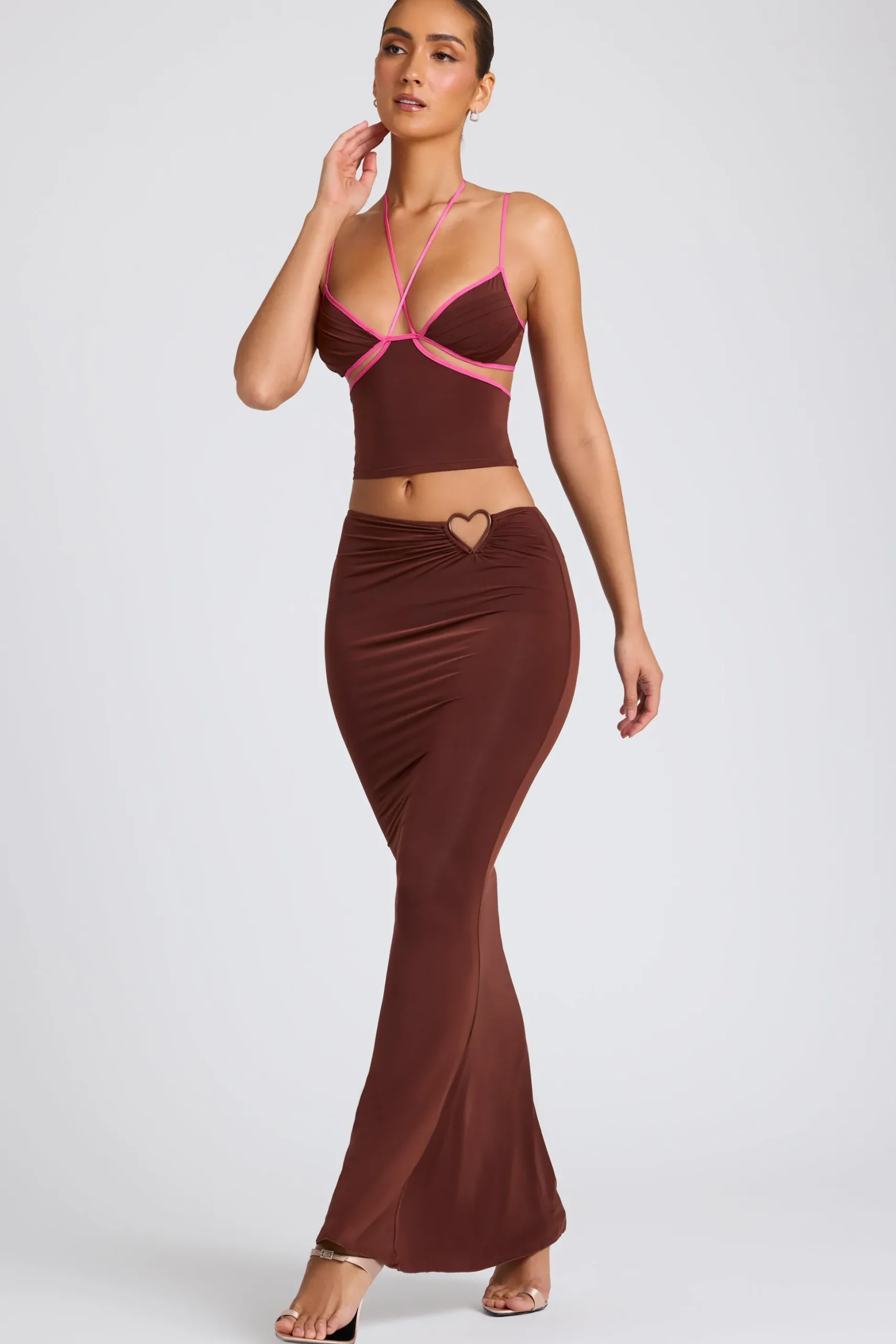 Oh Polly Women'S Clothing Sale - $65 And Under | Women'S Clothing Sale - $40 And Under^Mid Rise Maxi Skirt in Chocolate Brown ChocolateBrown