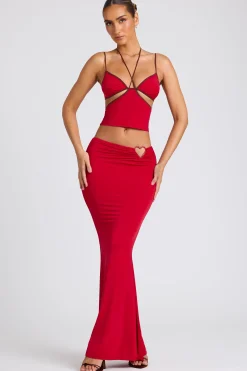 Oh Polly Women'S Clothing Sale - $65 And Under | Women'S Clothing Sale - $40 And Under^Mid Rise Maxi Skirt in Fire Red FireRed