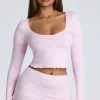 Oh Polly Lounge & Intimates | Bottoms^Mid Rise Pointelle Mini Shorts in Baby Pink BabyPink
