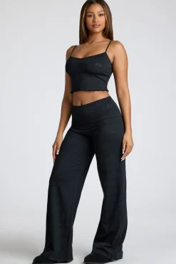 Oh Polly Women'S Clothing Sale - $65 And Under | Women'S Clothing Sale - $40 And Under^Mid Rise Straight Leg Pointelle Trousers in Black